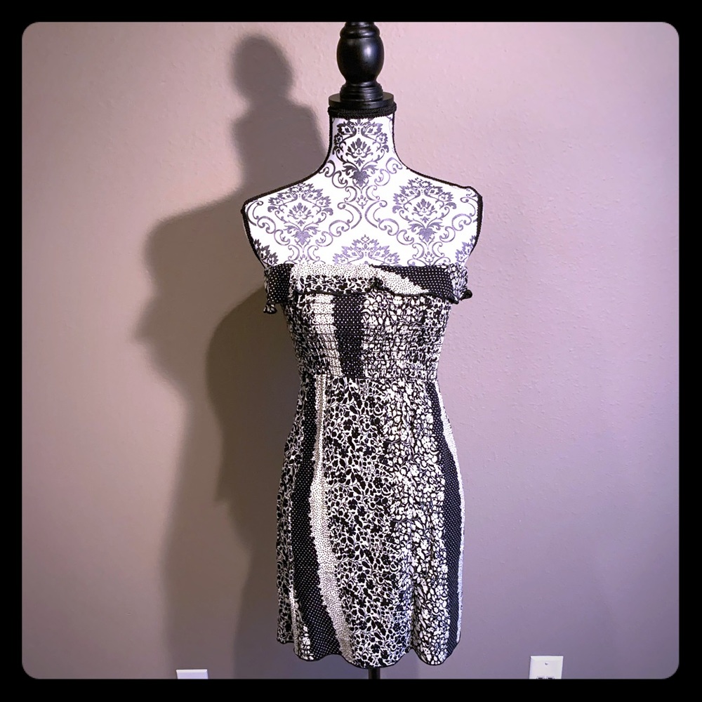Black & White Strapless Dress *2 for $5*